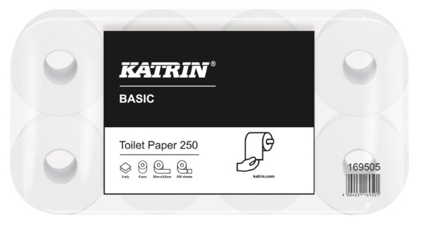 KATRIN Basic Toilet Topa 250 Blatt | VE= 64 Rollen 