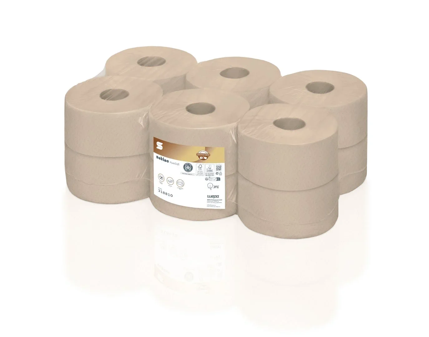 318810 Satino PureSoft JT1 Jumbo Toilettenpapier 2-lagig