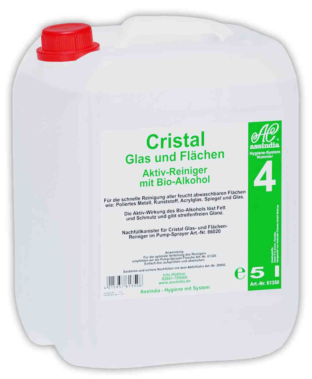 Cristal Glas und Flächen Reiniger 5 Liter Kanister