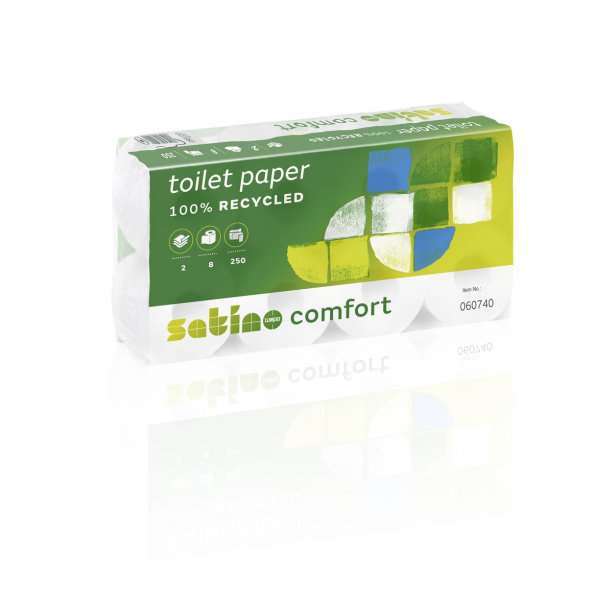 SATINO Comfort Toilettenpapier 2-lagig MT1 250 Blatt  | VE= 64 Rollen