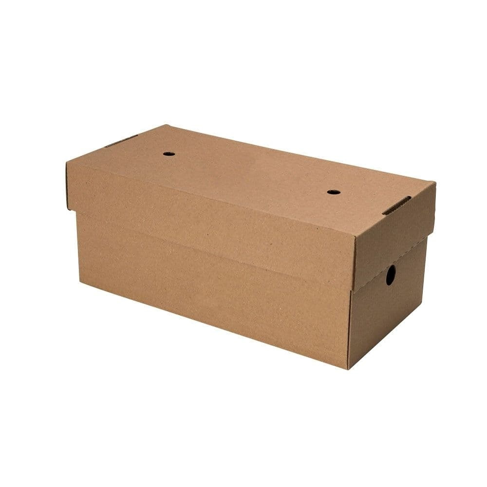 Take-away Doppel-Burger-Boxen 24,4 x 12,2 x 10,2 cm, Kraftkarton, braun, faltbar  | 100 Stück 