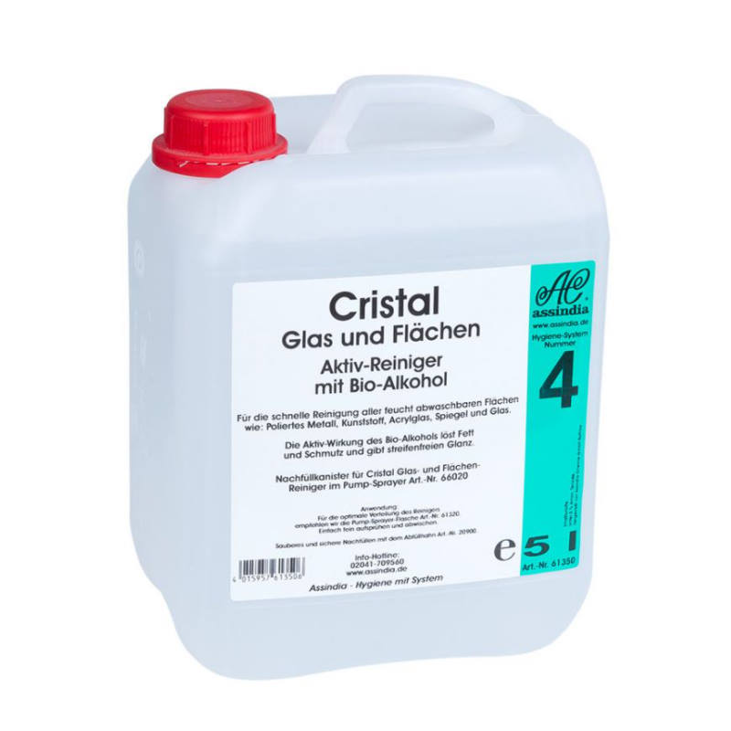 Glas und Flächen Aktiv-Reiniger Cristal 5 Liter 