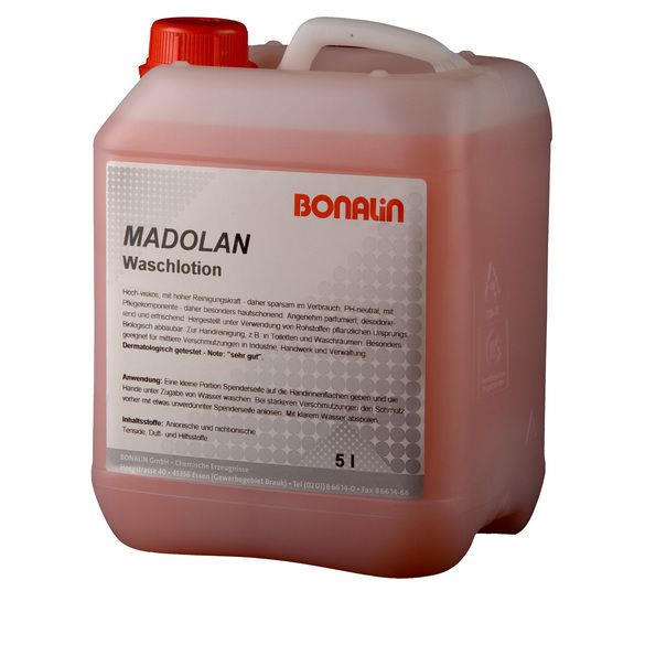 MADOLAN Flüssigseife rosa für Eurospender   |  Kanister 5 Liter MADOLAN Flüssigseife rosa für Eurospender   |  Kanister 5 Liter