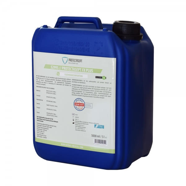 Nitras PROTECTASEPT FX PLUS Gebrauchsfertige Sprüh- und Wischdesinfektion| 5 Liter Kanister