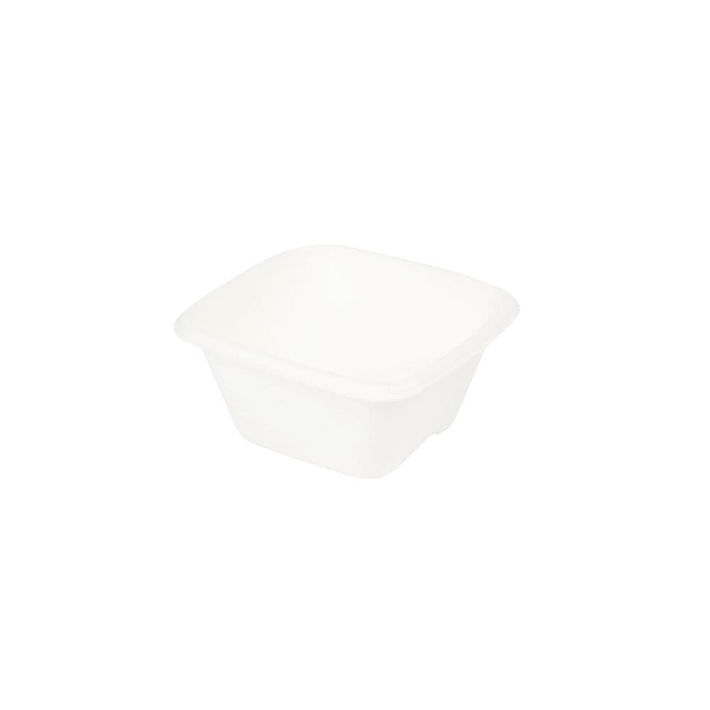 Zuckerrohr-Portionsbecher 100 ml, 80 x 80 x 37 mm, quadratisch  | VE 1200 Stück