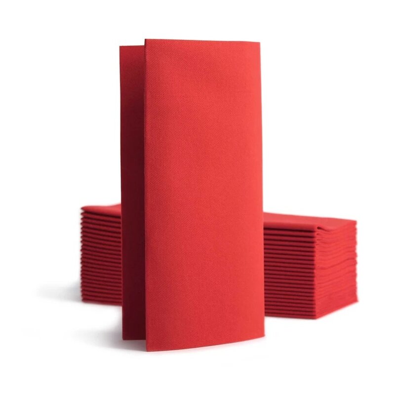 Airlaidservietten, 39x40 cm 1/8 Falz rot | Karton = 20x50= 1000 Stück