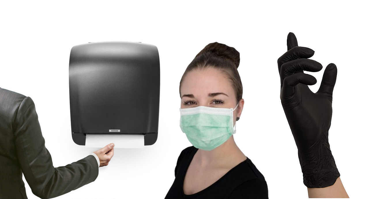 Hygieneartikel und Hygienepapier günstig.  Mundschutz und Einmalhandschuhe kaufen
