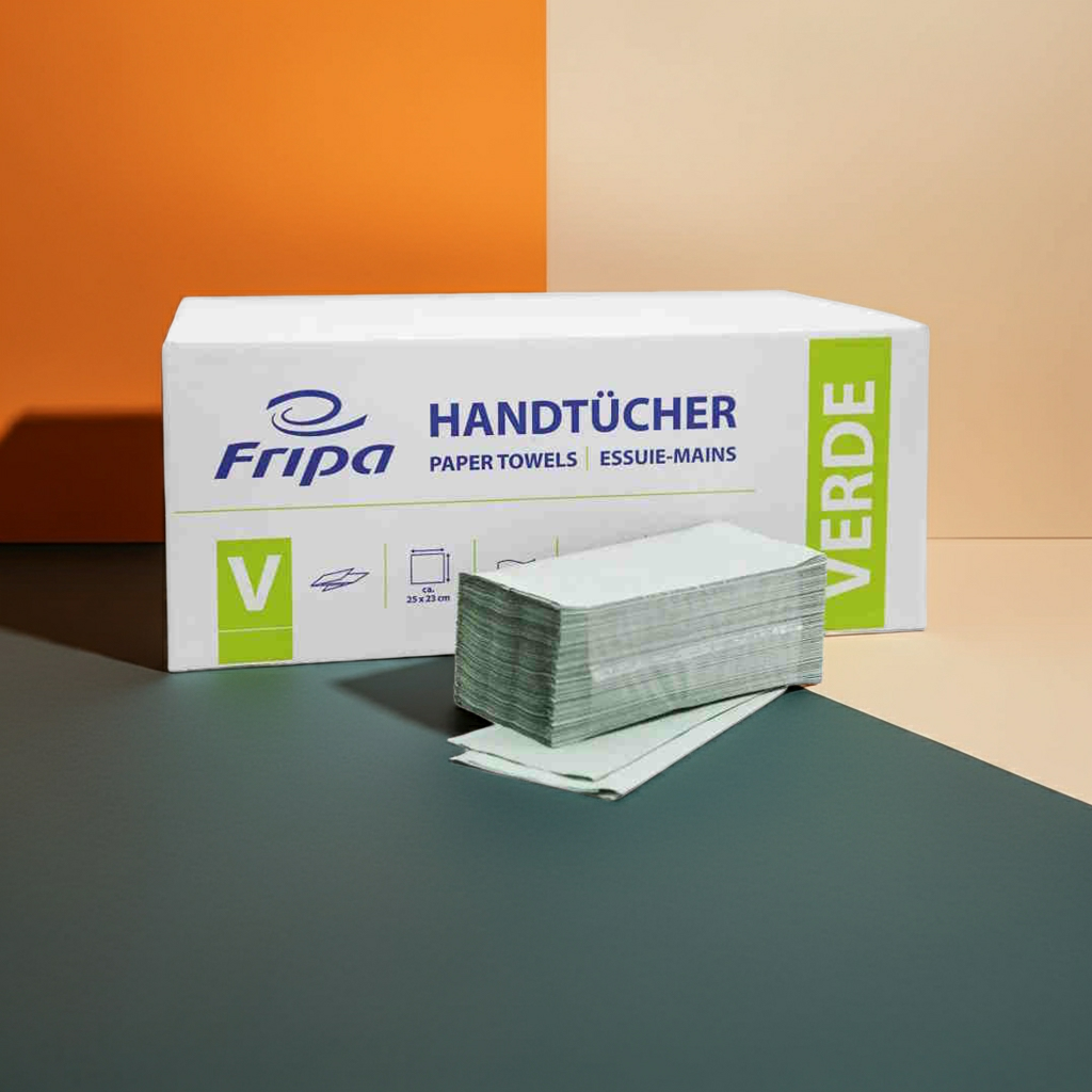 Zickzack-Handtuch Grün   | Karton = 5000 Tücher 
