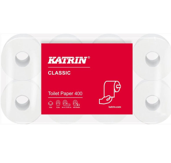 KATRIN Classic Toilettenpapier 2-lagig 400 Blatt 14293 | VE= 48 Rollen