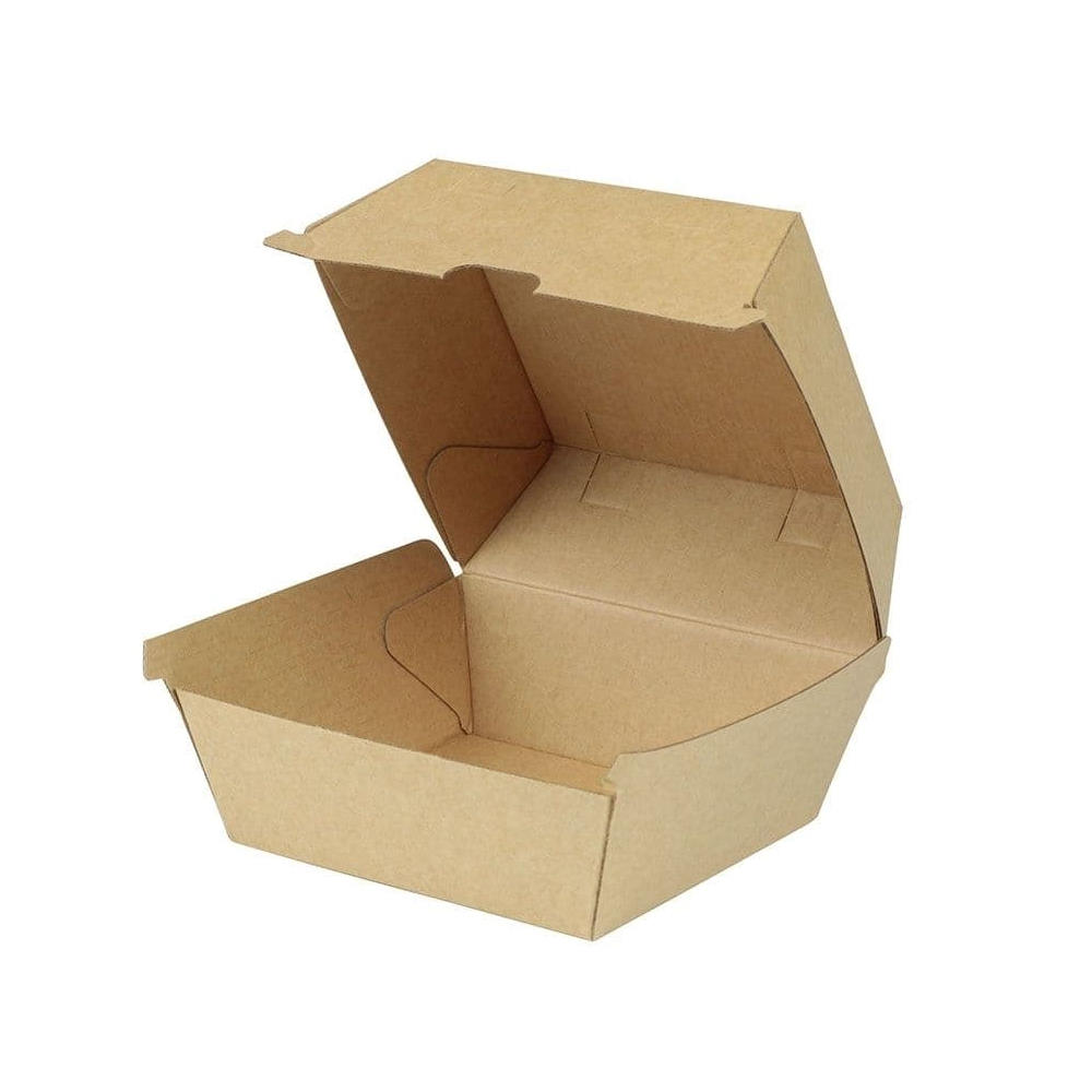 Take-away-Burger-Boxen 13 x 14 x 8 cm, Kraftkarton, braun  | 250 Stück 