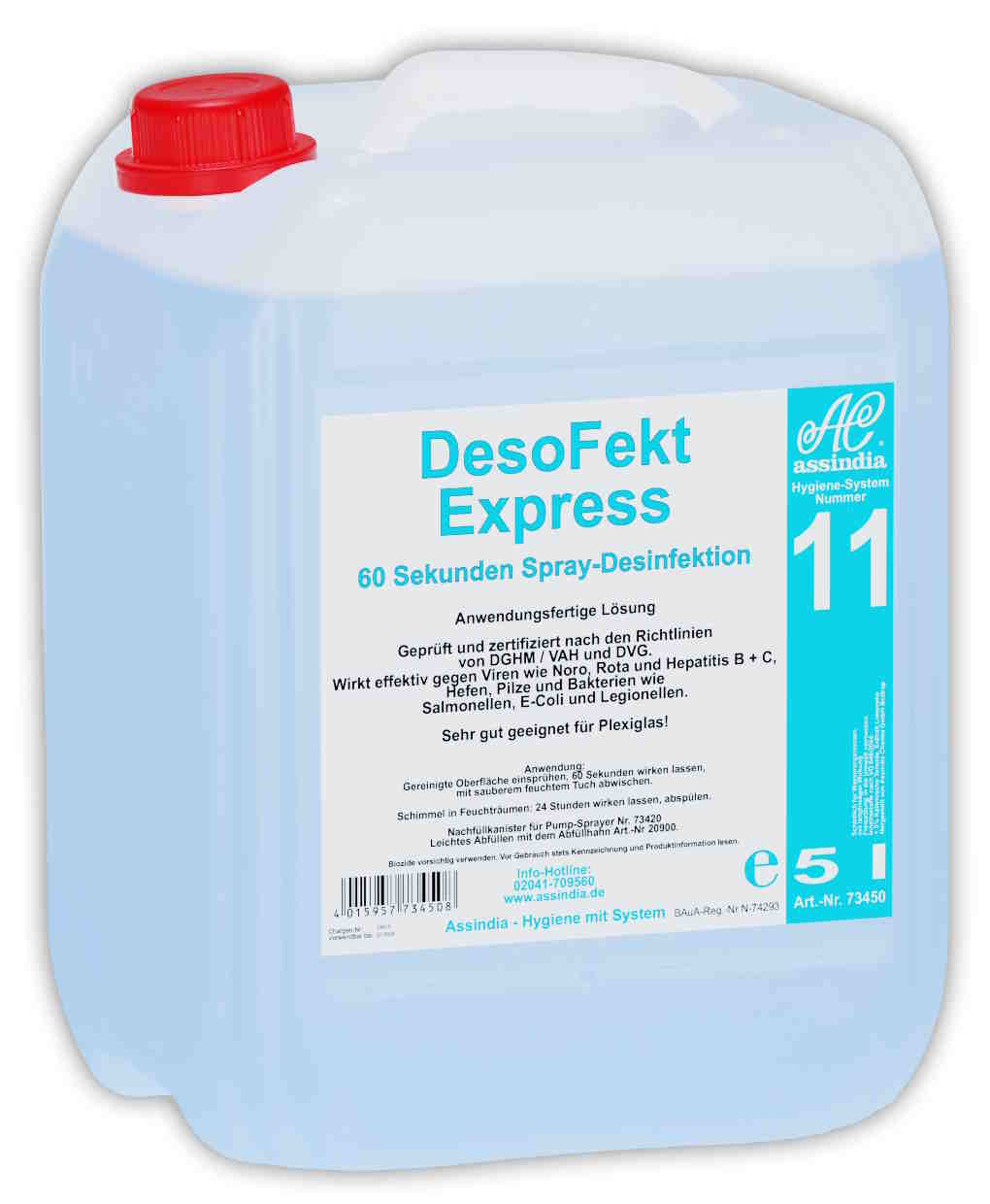 DesoFekt Express Spray-Desinfektion | 5 Liter Kanister