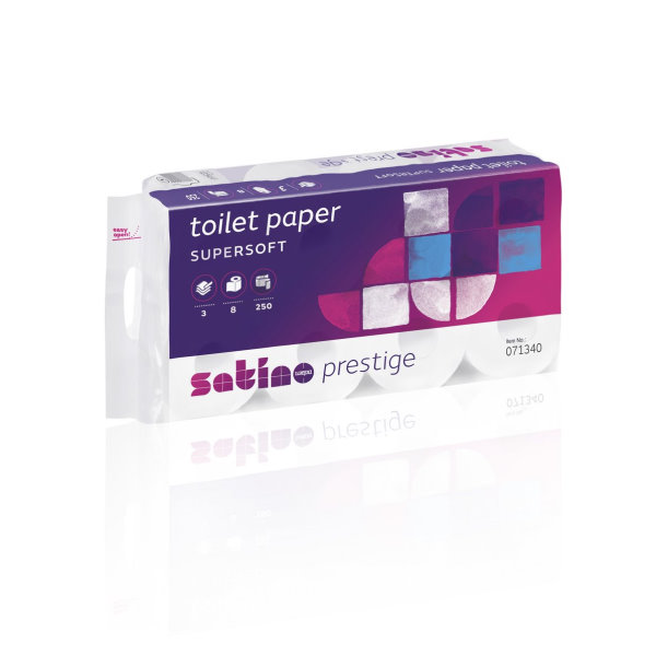 SATINO Prestige Tissue Toilettenpapier 3-lagig | VE= 64 Rollen  SATINO Prestige Tissue Toilettenpapier 3-lagig | VE= 64 Rollen
