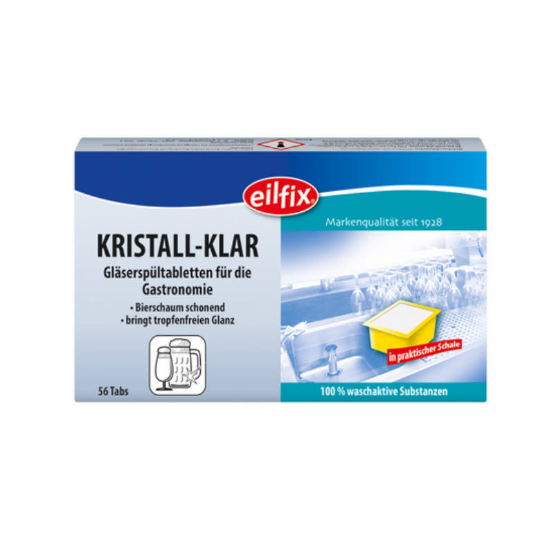 Eilfix® Gläserspültabletten Kristall Klar 56x10 g  | Mindestbestellmenge 8 Packungen 