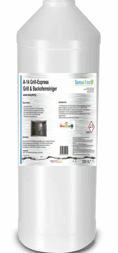 A-14  Grill-Express Grill & Backofenreiniger | Karton = 12 x 1 Liter