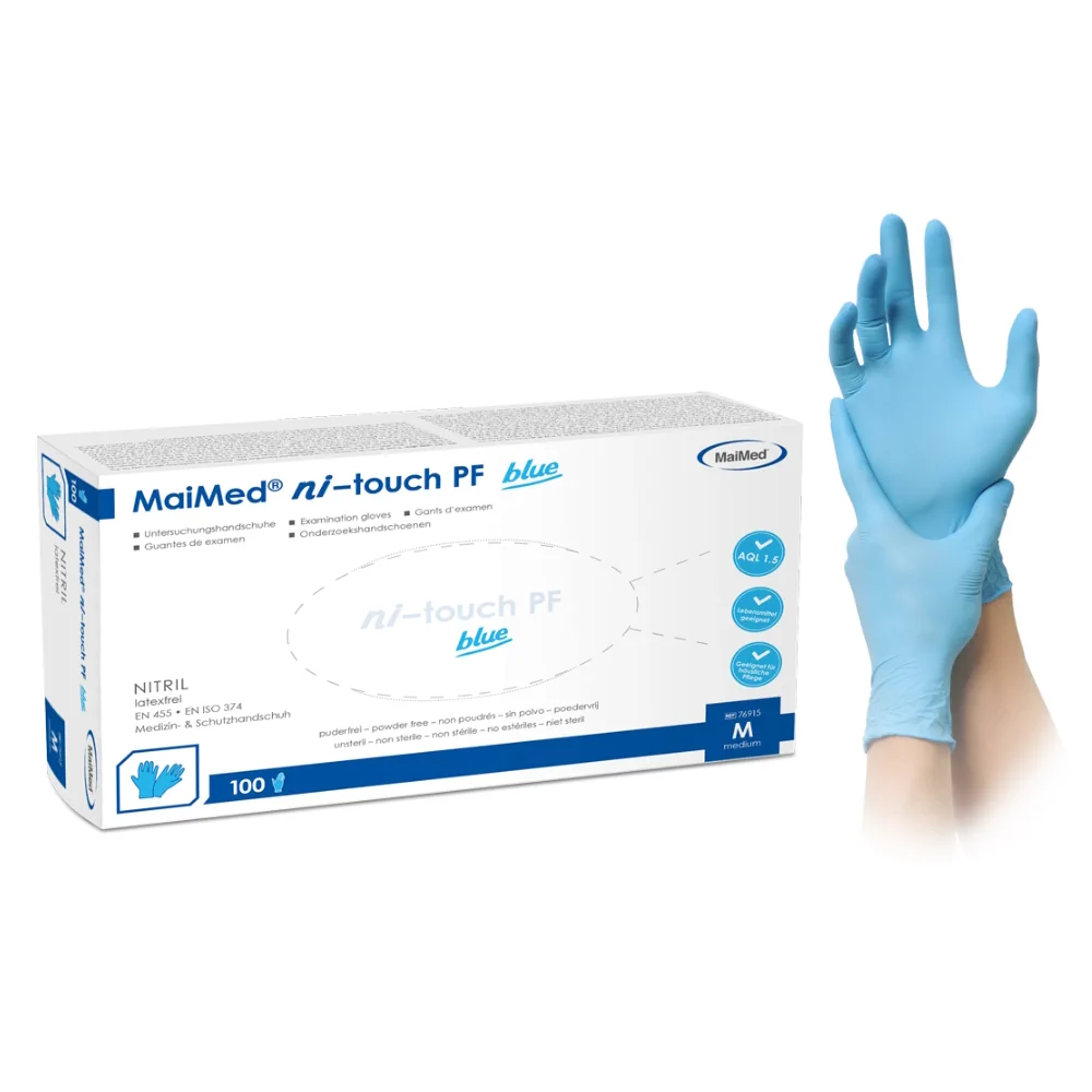 MaiMed nitouch PF Nitrilhanschuh blau groesse M