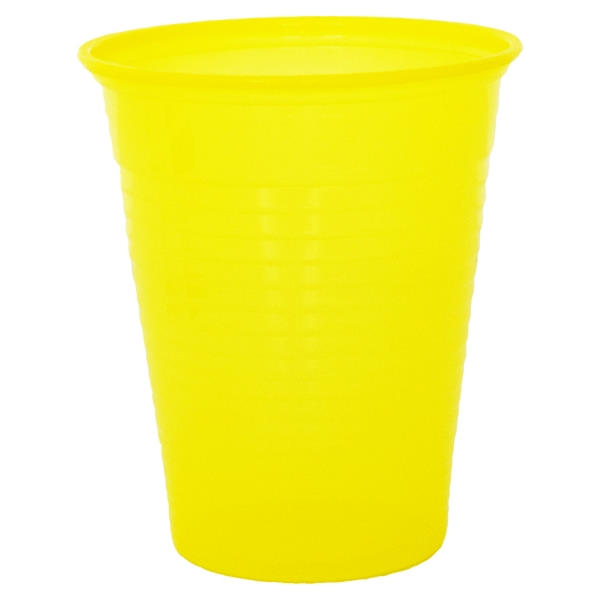 Mundspülbecher für Zahnärzte (Einweg-Plastikbecher) gelb - 180 ml | VE= 30 Beutel je 100 Stk