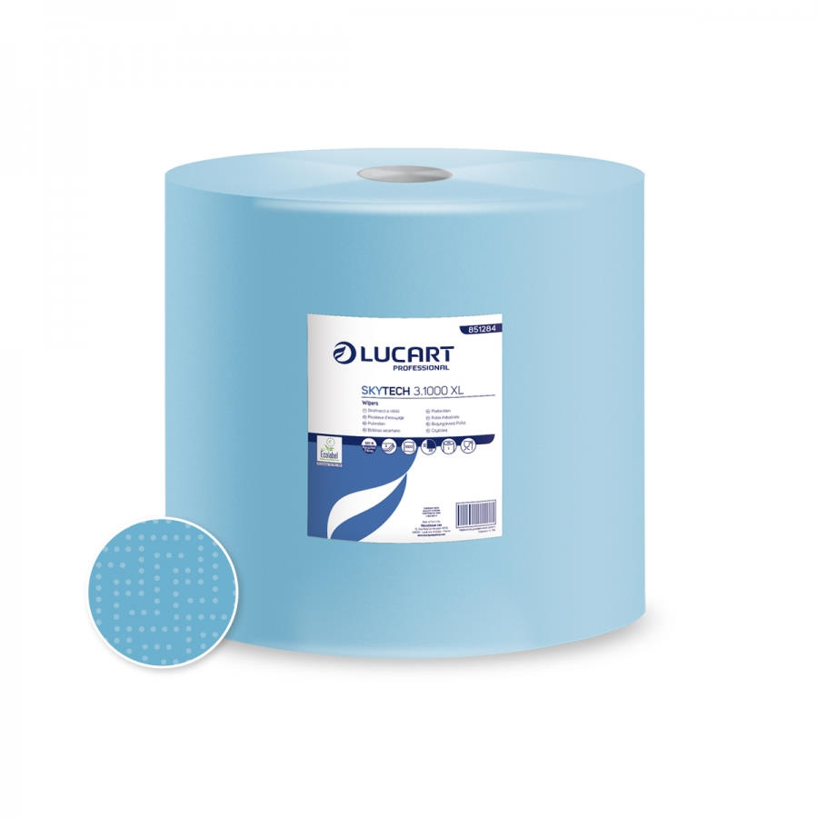 Lucart SkyTech Putztuchrolle Blau 3-lagig | VE = 1 Rolle 