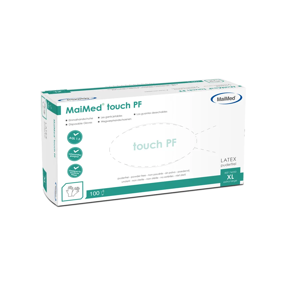 Einweghandschuhe aus Latex, puderfrei in der