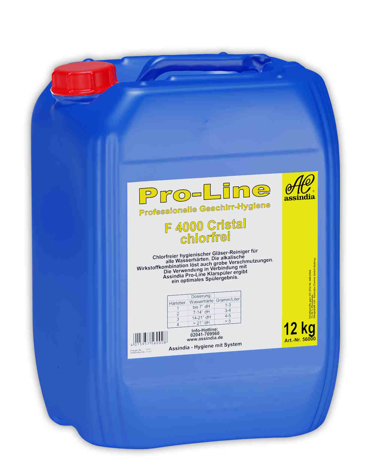 Pro-Line F 4000 Cristal flüssiger Spezialreiniger für Gläser| 12 kg Kanister