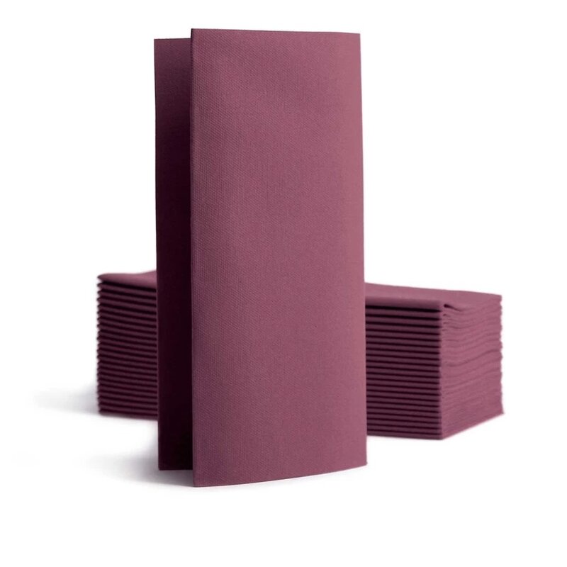 Airlaidservietten, 39x40 cm 1/8 Falz bordeaux | Karton = 20x50= 1000 Stück