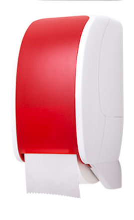 Cosmos Toilettenpapierspender Kunststoff | Farbe: weiß - rot