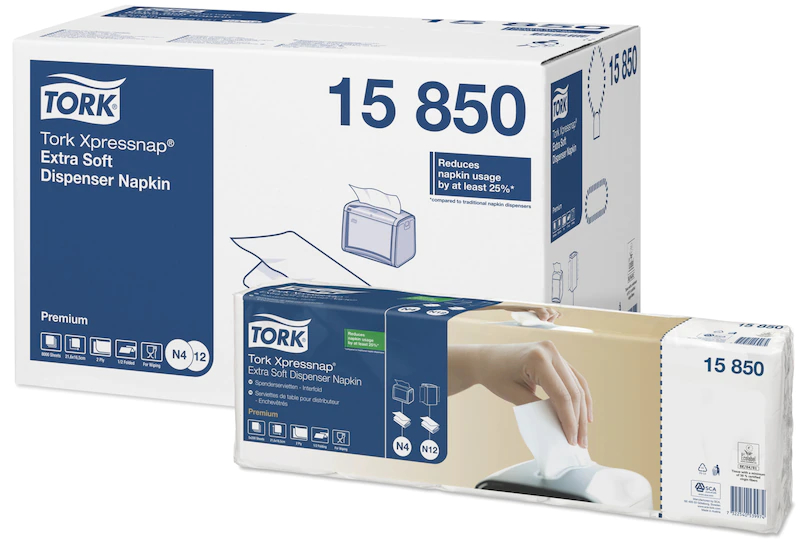 Tork Xpressnap® Extra Soft Weiße Spenderserviette | VE = 8.000 Stück