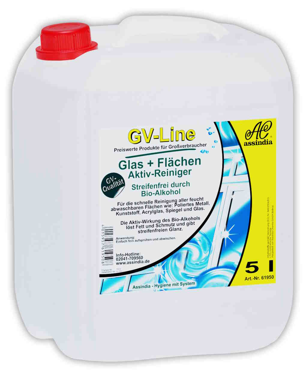 GV-Line Glas und Flächen Reiniger 5 Liter Kanister