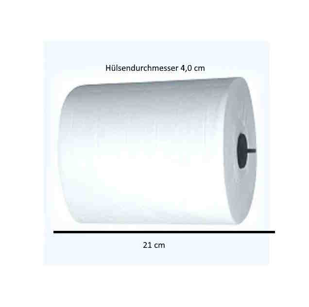 System-Handtuchrollen 21 cm x 150 m, 2-lagig für markenfreie Spendersysteme | Karton = 6 Rollen