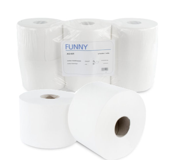 Funny Jumbo-Toilettenpapier, Innenabzug AG-025| VE= 6 Rollen  