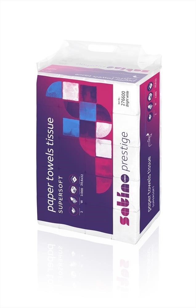 SATINO Prestige Interfold Handtuchpapier hochweiß (276430) | Karton = 3.000 Tücher SATINO Prestige Interfold Handtuchpapier hochweiß (276430) | Karton = 3.000 Tücher