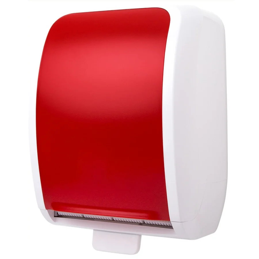 COSMOS Handtuchrollenspender Autocut - Farbe: weiß/rot