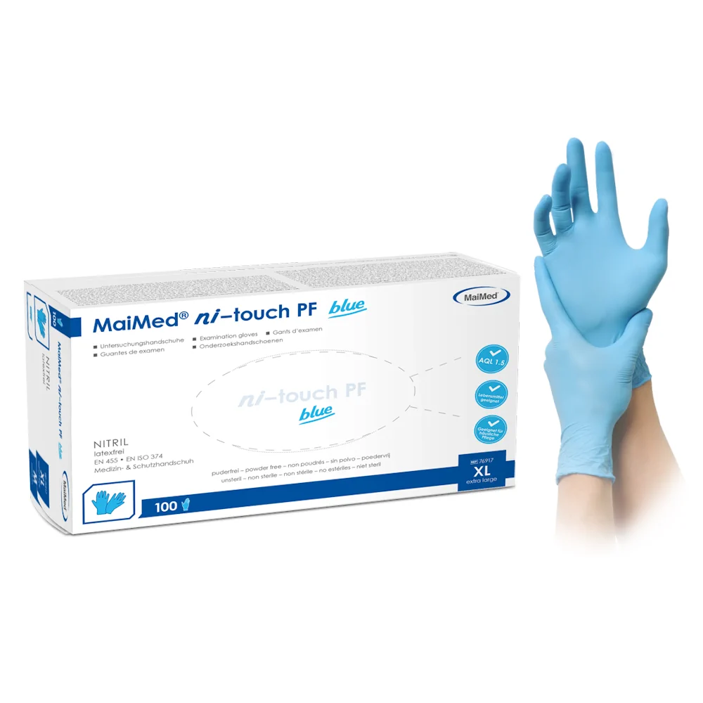 MaiMed nitouch PF Nitrilhanschuh blau groesse XL