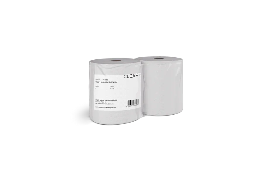 1701682  CWS Clear+ Industrierolle wei 525 m 2 Rollen