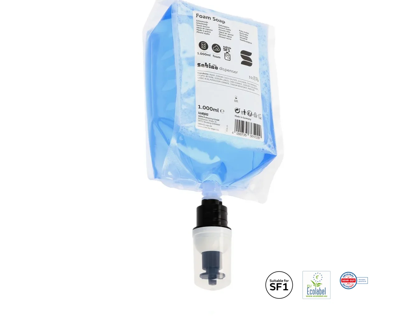 333370 Satino Schaumseife 6 x 1.000 ml balu
