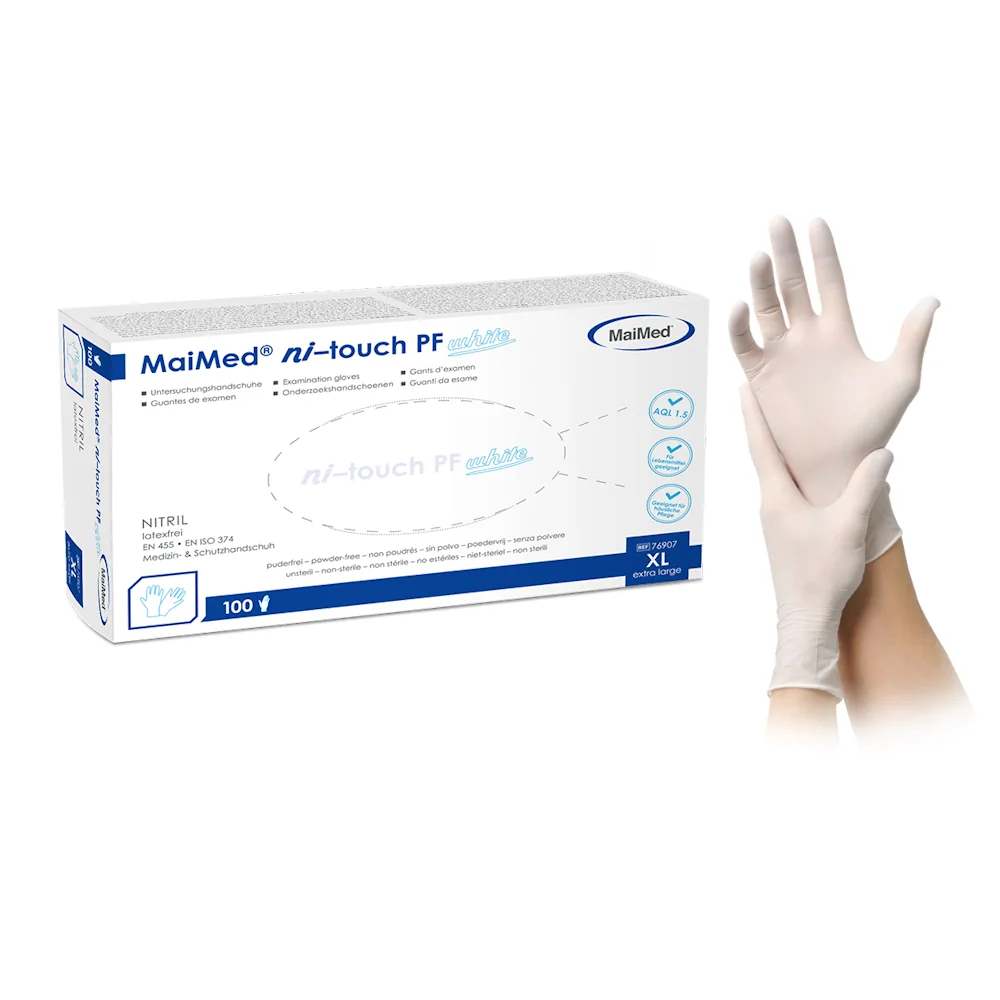 MaiMed nitouch PF Nitrilhanschuh weiss groesse XL