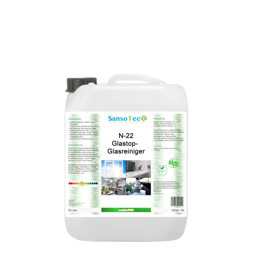 N-22 Glastop Glasreiniger streifenfreie Reinigung