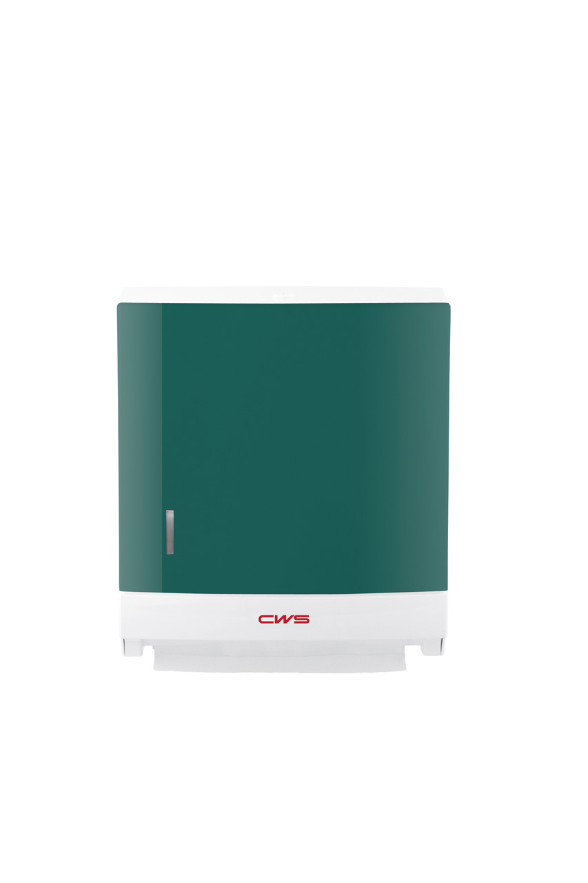 CWS Faltpapierspender Paradise Paper Slim mit Schloss | mit Panel Grün CWS Faltpapierspender Paradise Paper Slim mit Schloss | mit Panel Grün