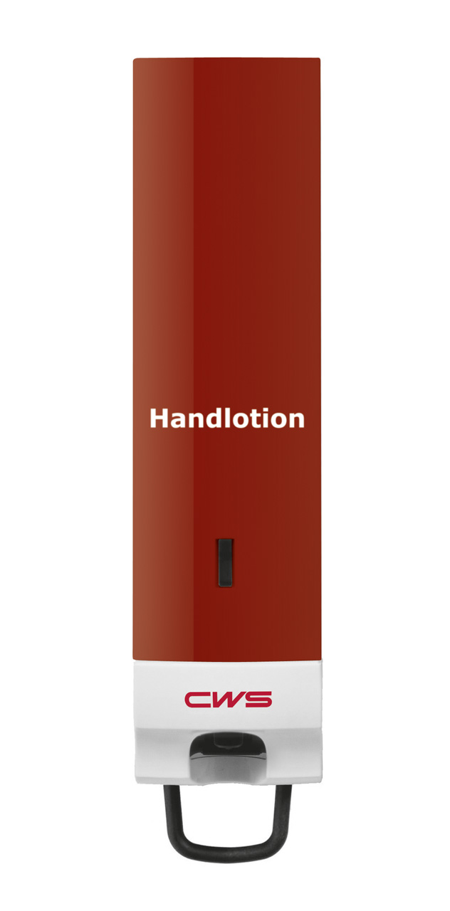 CWS Handlotionspender ParadiseLine Handlotion Slim 500 ml | mit Panel Rot