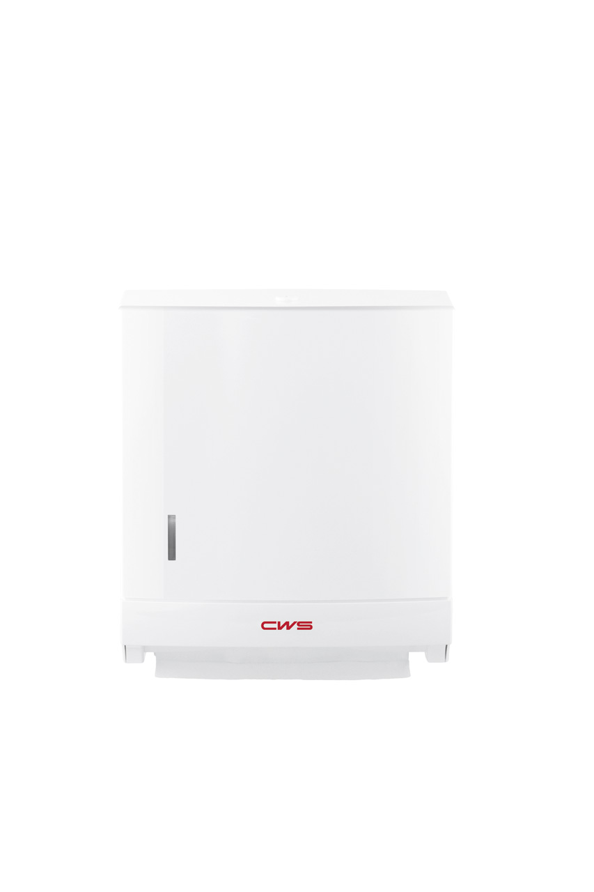 CWS Faltpapierspender Paradise Paper Slim mit Schloss | mit Panel weiß CWS Faltpapierspender Paradise Paper Slim mit Schloss | mit Panel weiß