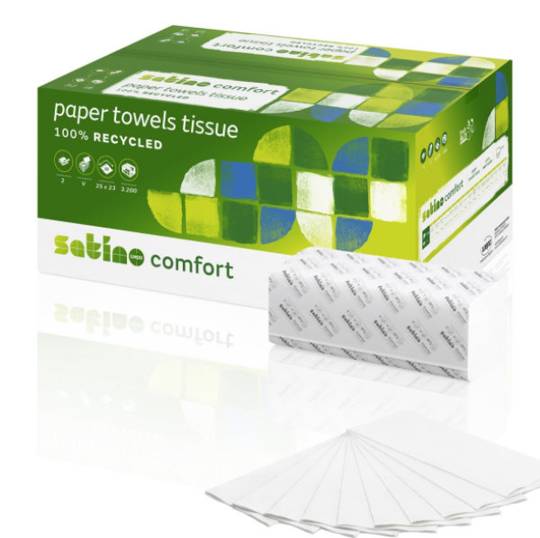 SATINO Comfort Handtuchpapier Format Tissue | Karton = 20 x 160