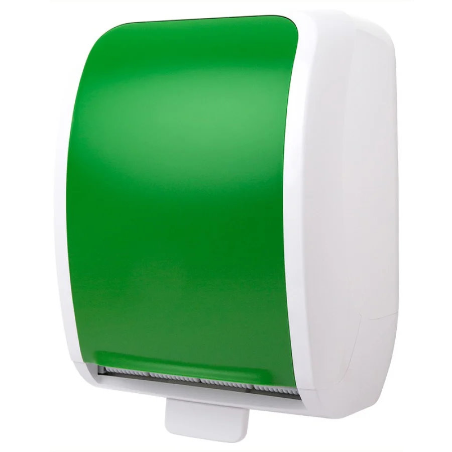 COSMOS Handtuchrollenspender Autocut - Farbe: weiß/grün