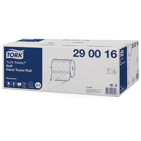 Tork 290016 Handtuchrollen Matic®, H1-kompatibel,  weiß | Karton = 6 Rollen 