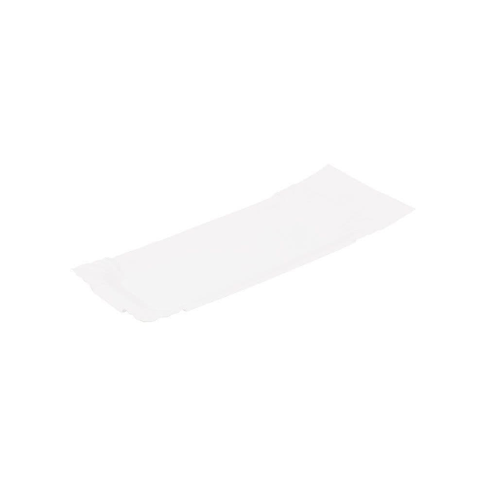 Pappteller mit Abriss 8 x 18 + 3 cm, weiß, rechteckig   | 2000 Stück 