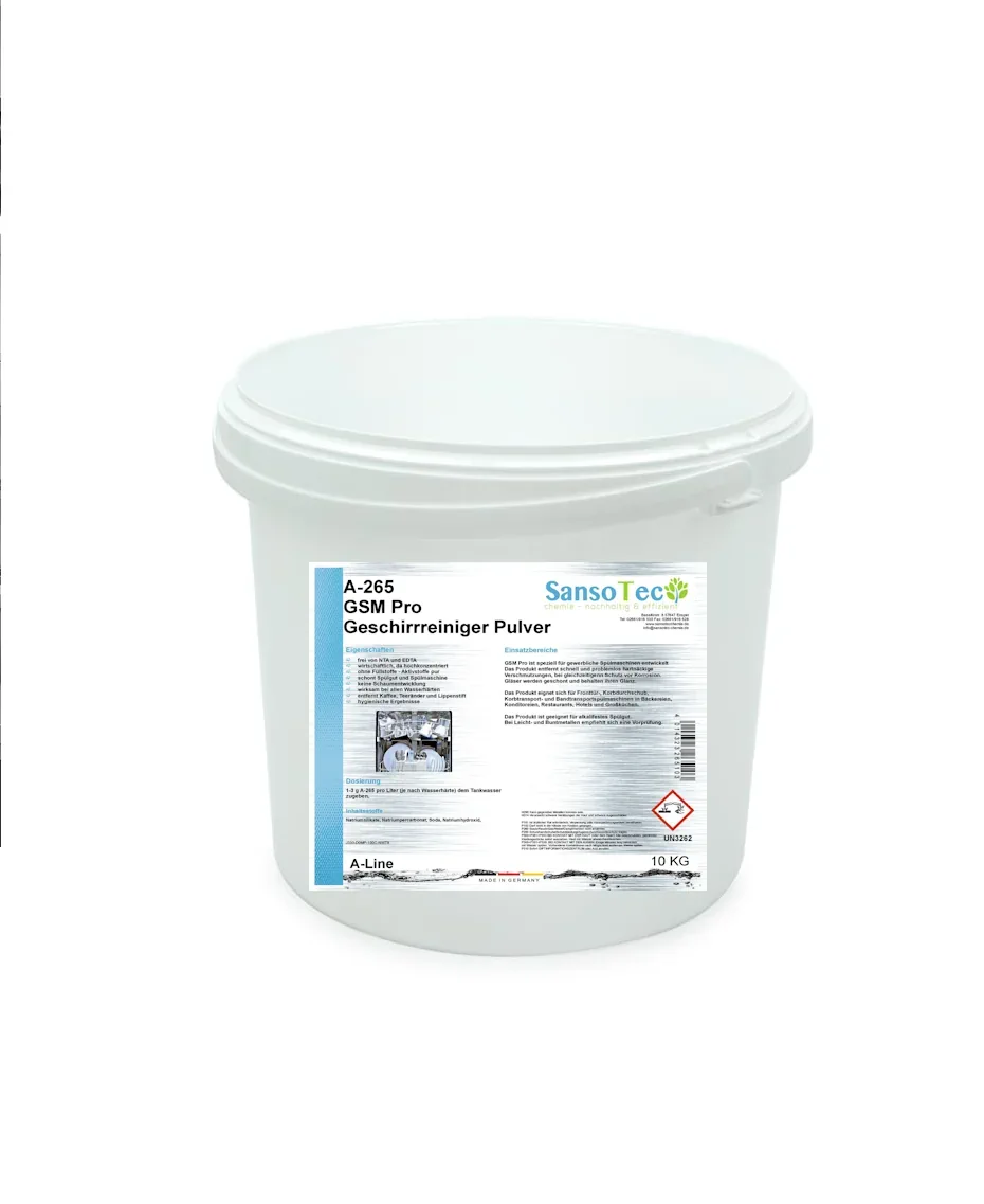 A-265 GSM Pro Geschirrreiniger-Pulver | Profi-Spülmittel B2B