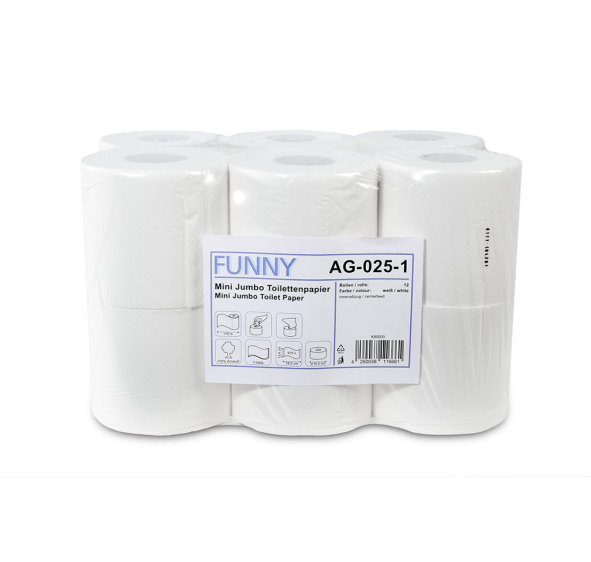 Funny Jumbo Mini -Toilettenpapier, AG-025-1| VE=  12 Rollen