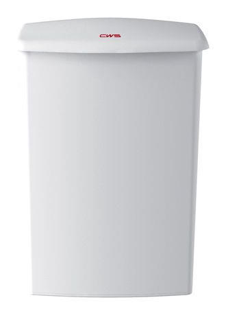 Abfallbehälter, Mülleimer, 25-Liter, Wandmontage oder stehend, mit  abnehmbaren Deckel - weiss