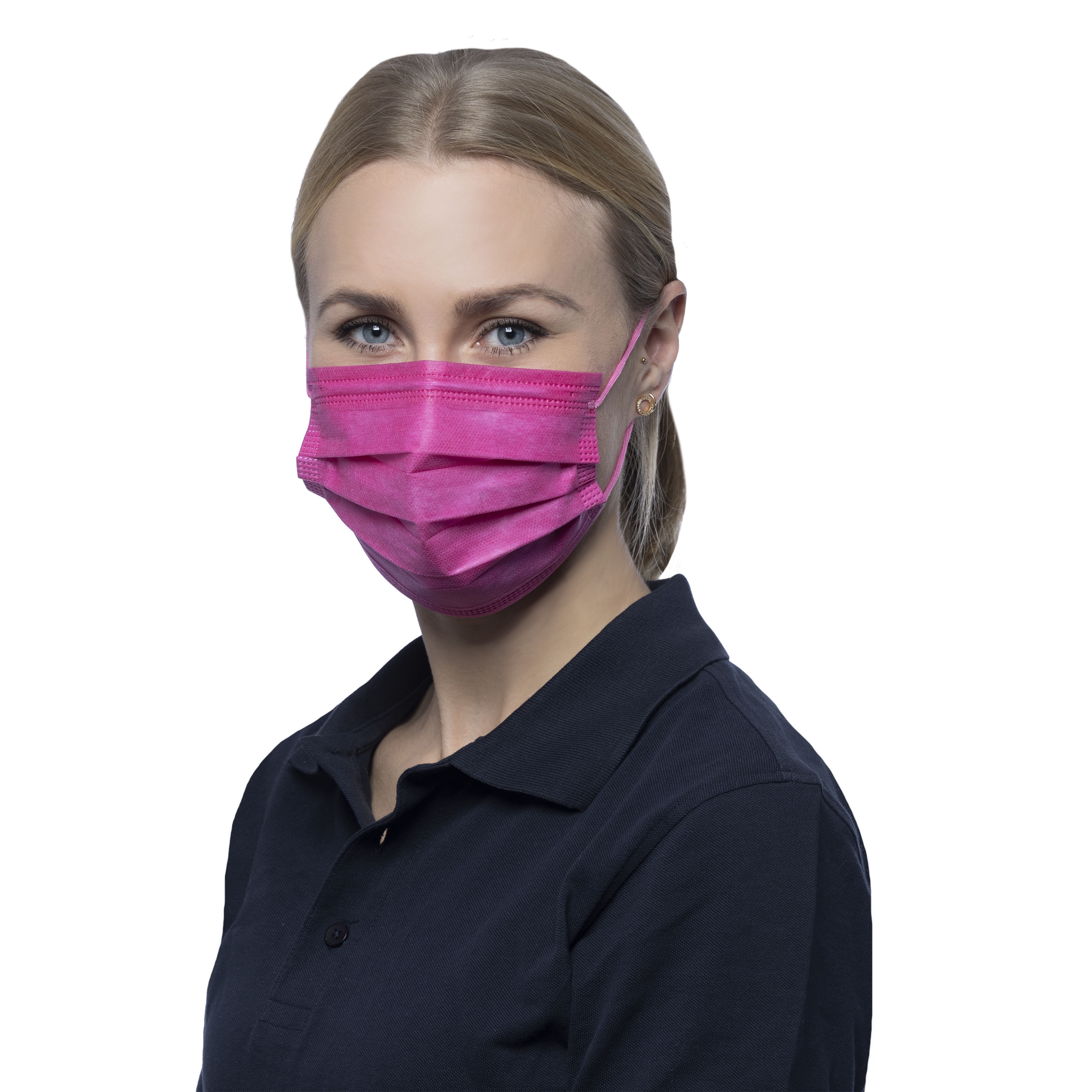 NITRAS SOFT PROTECT PLUS Medizinischer Mundschutz, pink, 4-lagig | Box = 50 Stück