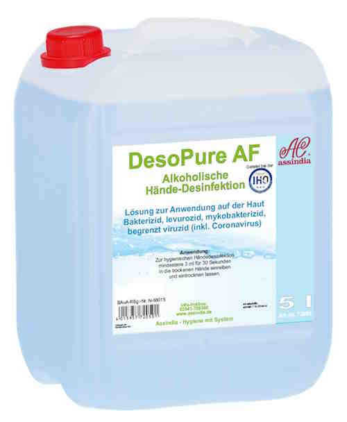 DesoPure alkoholische Händedesinfektion | 5 Liter Kanister