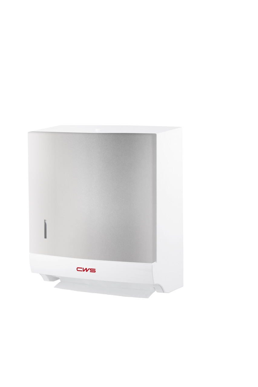 CWS Faltpapierspender Paradise Paper Slim mit Schloss | mit Panel Silber CWS Faltpapierspender Paradise Paper Slim mit Schloss | mit Panel Silber