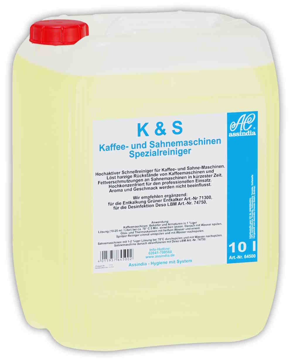K&S  Kaffee und Sahnemaschinenreiniger flüssig | 10 Liter Kanister